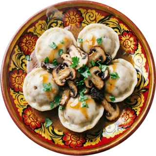 Уральские пельмени с грибами